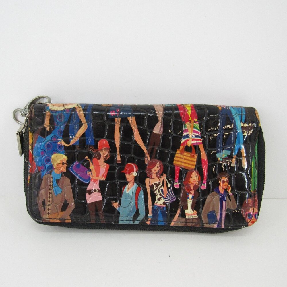 Deco Fashion Girls Novelty Wallet Double Zipper Silver Hardware